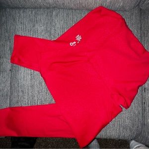EUC Red Leopard leggings